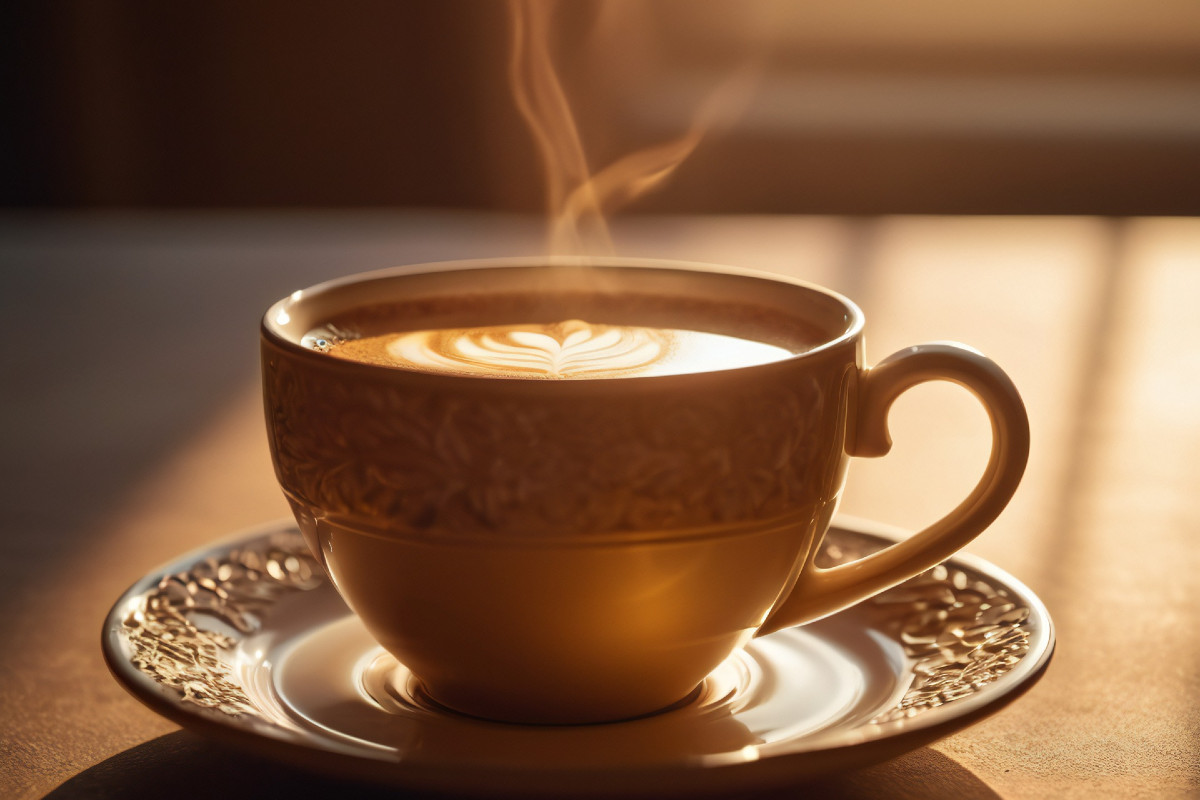 Dampfende Tasse Kaffee