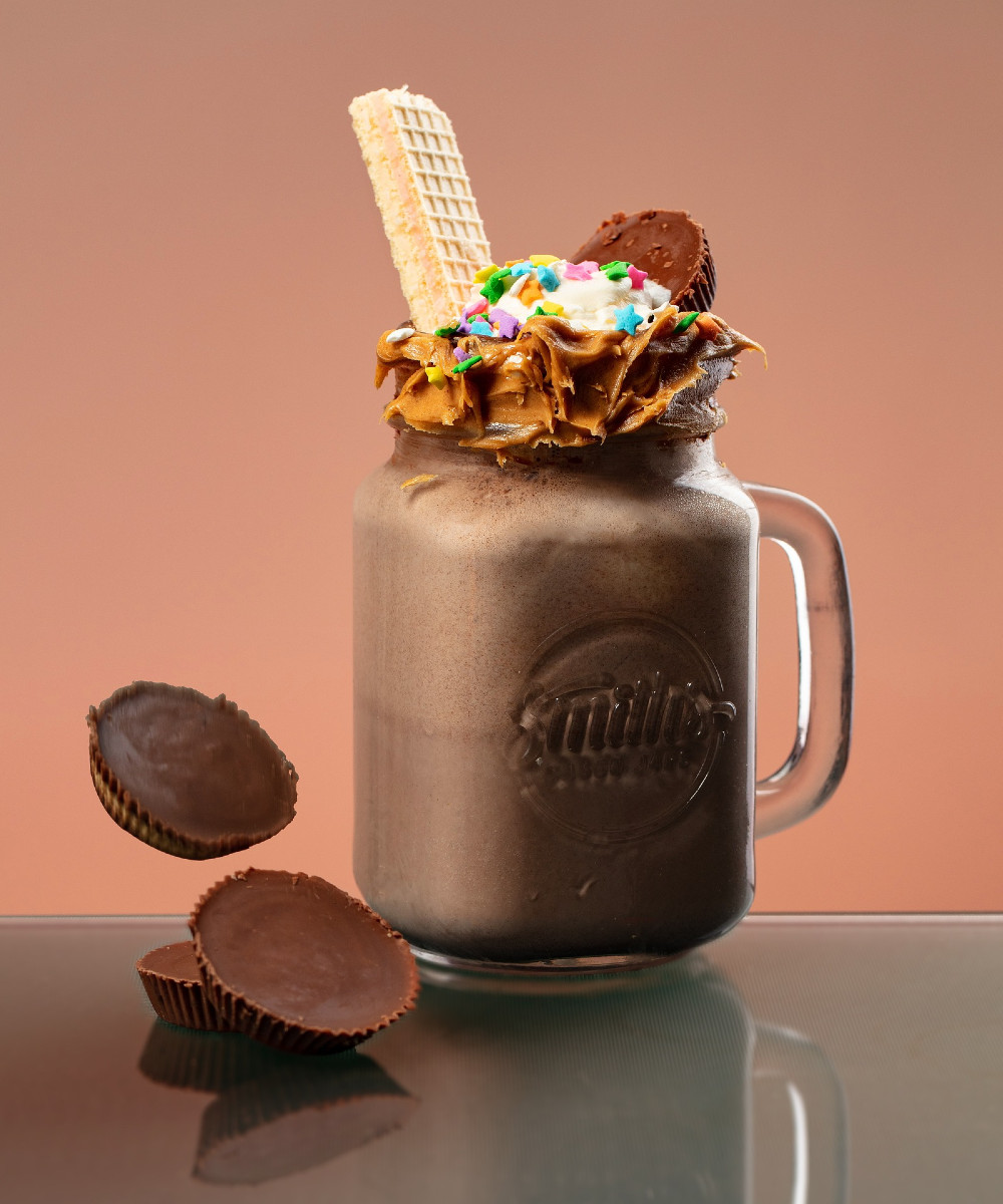 Kaffee-Banane-Smoothie mit Schoko-Twist