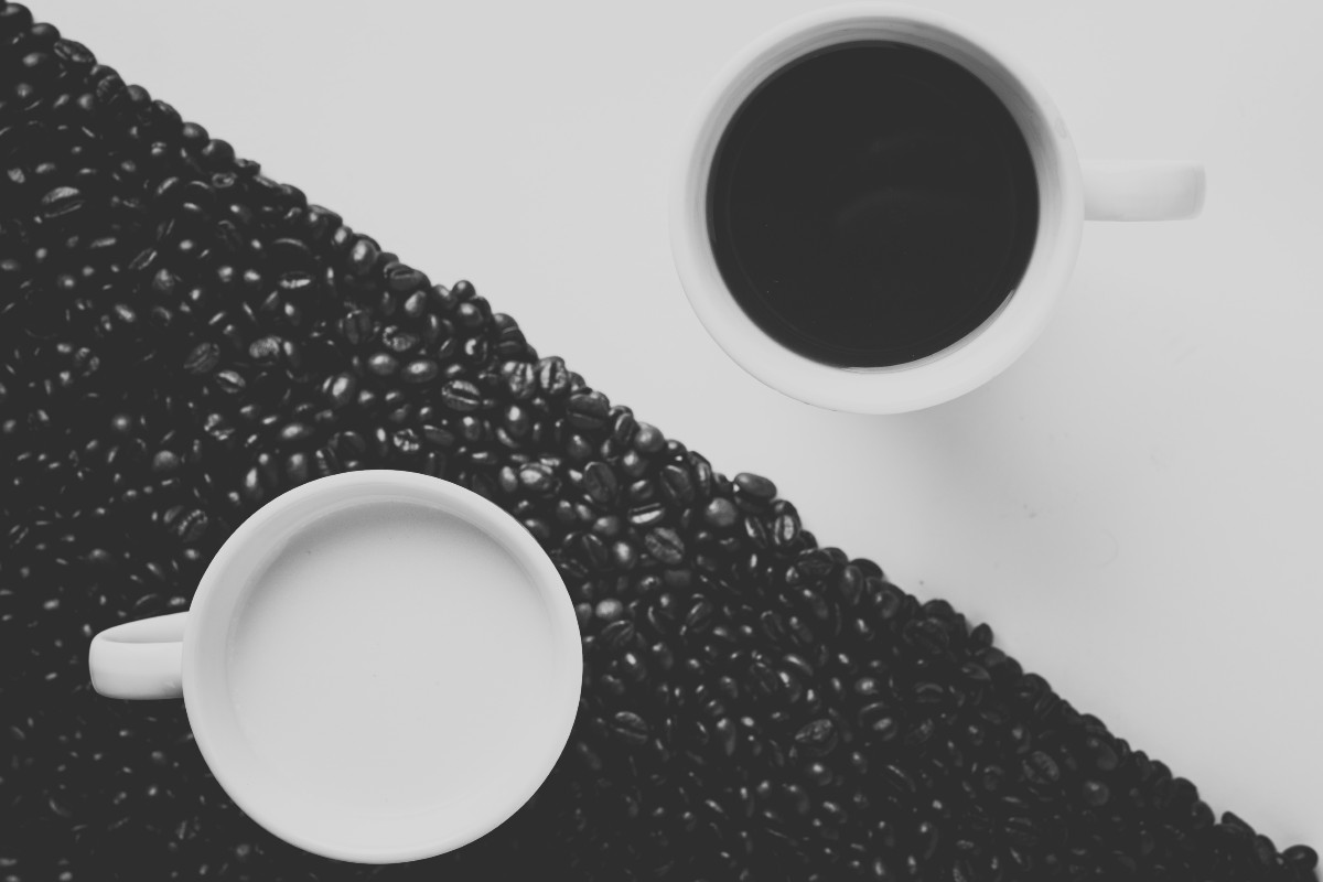 Kaffee schwarz-weiß