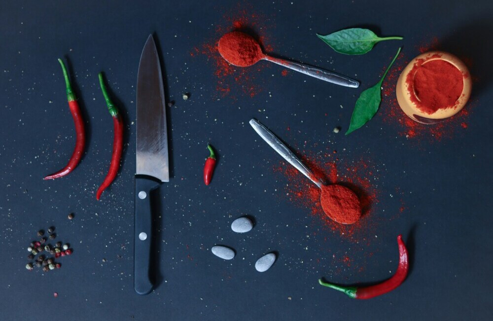 Paprika- und Chilipulver