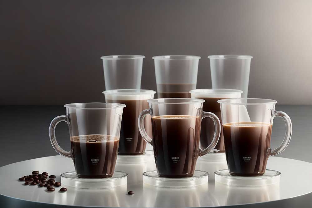 Kaffee Test. Verschiedene Kaffee Fraktionen